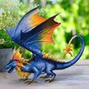 Blue Dragon Decor Statues (Set of 2)
