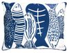 Funfish Blue Outdoor Pillow
