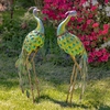 Blue/Green Colorful Metal Peacocks (Set of 2)