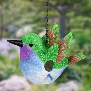 Green Hummingbird Bird House - Click to enlarge