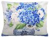 Blue Hydrangea Floral Outdoor Pillow
