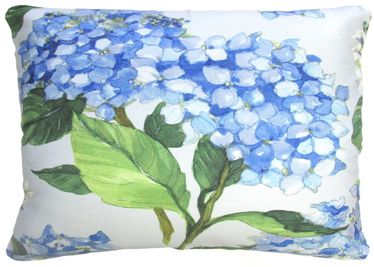 Blue Hydrangea Outdoor Pillow - Click to enlarge