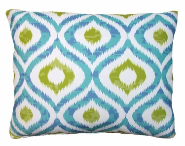 Blue Ikat Outdoor Pillow - Click to enlarge