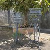 Cobalt Blue Iron Basket Plant Stands (Set of 2)