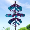 Blue & Magenta Leaves Wind Spinner