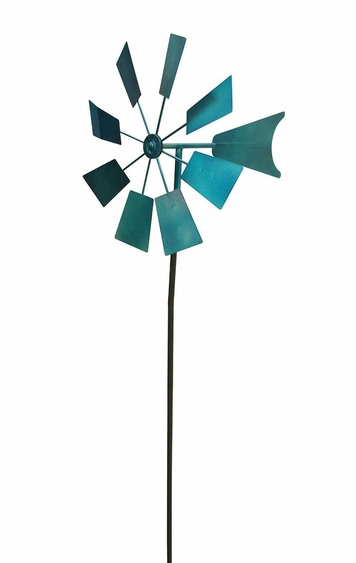 Blue Metal Windmill - Click to enlarge