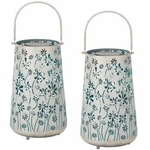 Blue Pastel Shadow Solar Lantern (Set of 2)