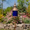 Iron & Cobalt Blue Porcelain Antique Copper Birdhouse Stake