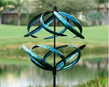 Blue Sphere Wind Spinner - Click to enlarge