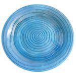 Blue Swirls Glass Birdbath w/Stand Blue Swirls Glass Birdbath w/Stand