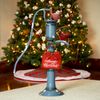 Old Style Blue Water Pump Decoration with "Merry Christmas" Sign