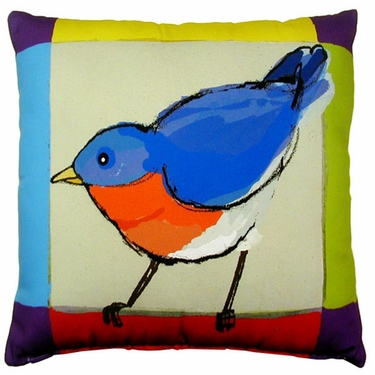 Bluebird Outdoor Pillow - Click to enlarge