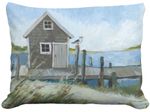 Boat House Pier Outdoor Pillow Boat House Pier Outdoor Pillow