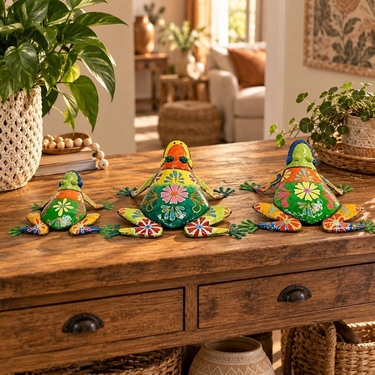 Bohemian Metal Frogs (Set of 3) - Click to enlarge