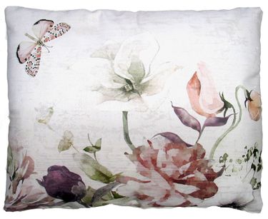 Boho Wildflower w/Butterfly Outdoor Pillow - Click to enlarge