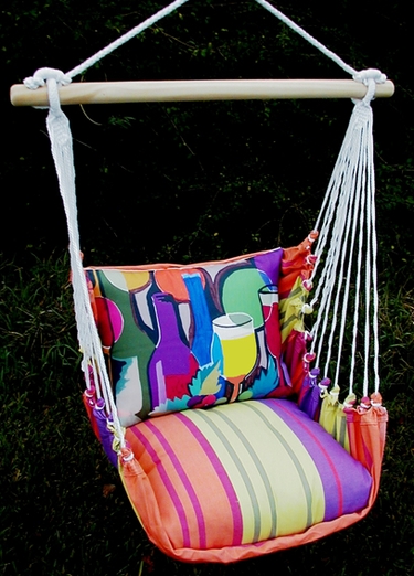 Bon Temps Wine Bottles Hammock Chair Swing Set - Click to enlarge