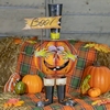 Top Hat Jack-O-Lantern with Boo Sign