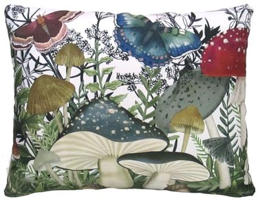 Botanical Mushrooms III Outdoor Pillow - Click to enlarge