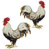 Brahma Rooster Birds (Set of 2)