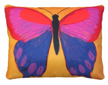 Brilliant Butterfly Yellow Outdoor Pillow - Click to enlarge