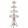 Antique Bronze Metal Display Stand with Hooks