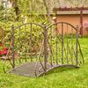5' Long Antique Bronze Iron Garden Bridge
