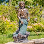50" Bronze Magnesium Merman Holding Trident