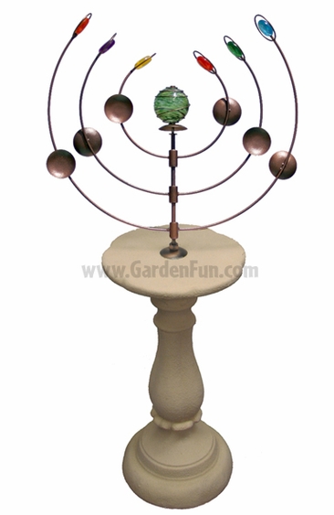 Bronze Metal Kinetic Art Pedestal - Click to enlarge