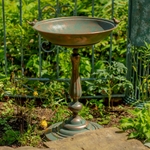 Round Pedestal Birdbath - Copper Bronze