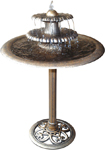 Bronze Tiered Birdbath Garden Fountain