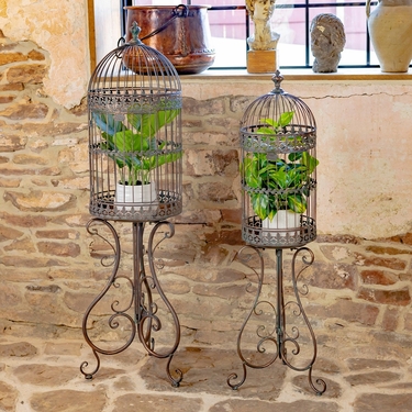 Victorian Birdcage Closed Planters (Set of 2) - Bronze - Click to enlarge
