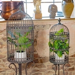 Victorian Birdcage Closed Planters (Set of 2) - Bronze