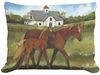 Brown Horses Outdoor Pillow