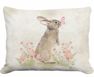 Bunny Butterfly Kisses Outdoor Pillow - Click to enlarge