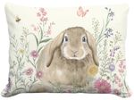 Bunny Garden Meadow Outdoor Pillow