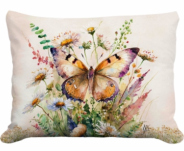 Butterfly Dance Watercolor 1 Outdoor Pillow - Click to enlarge