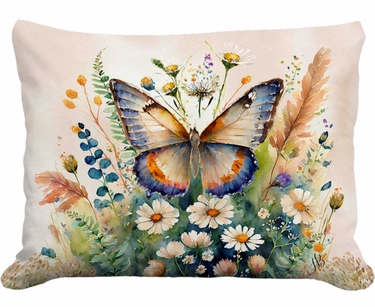 Butterfly Dance Watercolor 2 Outdoor Pillow - Click to enlarge