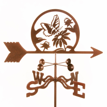 Butterfly & Flowers Weathervane - Click to enlarge