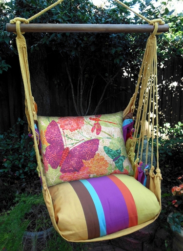 Cafe Soleil Nature Butterflies Garden Hammock Chair Swing Set - Click to enlarge