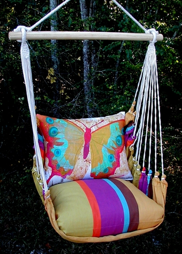 Cafe Soleil Paper Butterfly Hammock Chair Swing Set - Click to enlarge
