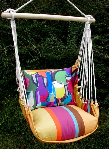 Cafe Soleil Wine Bottles Hammock Chair Swing Set - Click to enlarge