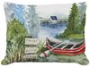 Red Lake Canoe Outdoor Pillow