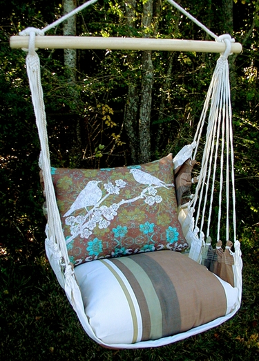 Cappuccino Duet Bird Hammock Chair Swing Set - Click to enlarge