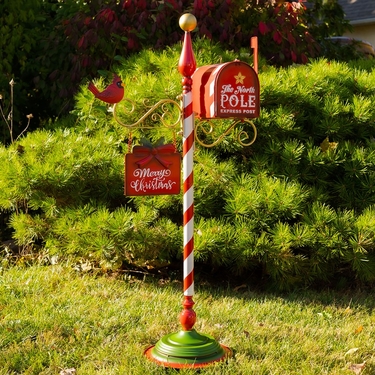 Christmas Mailbox with Red Cardinal - Click to enlarge