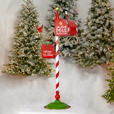 Christmas Mailbox with Red Cardinal - Click to enlarge