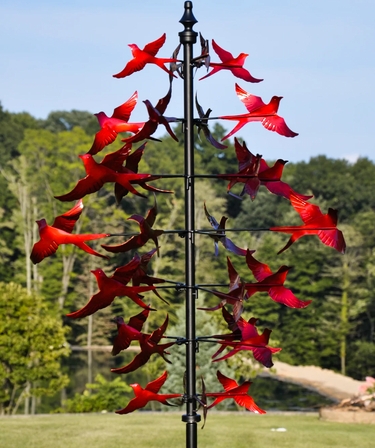 Cardinals In Flight Wind Spinner - Click to enlarge