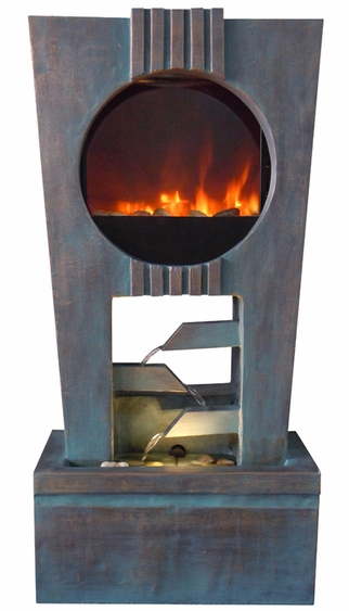 Cascading LED Fire & Water Fountain - Click to enlarge