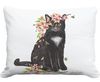 Cat w/Cherry Blossoms Outdoor Pillow