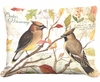 Cedar Waxwing Birds Outdoor Pillow