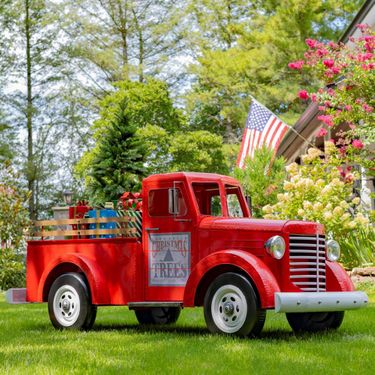 Large Charleston Red Truck with LED Lights - Click to enlarge